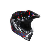 Шолом adventure AGV AX9 Steppa чорний-червоний-синій