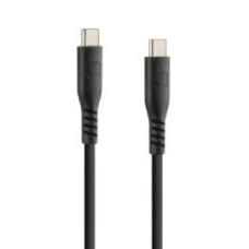 Кабель USB типу C з виходом USB типу C Лампа 20 см силіконовий чорний