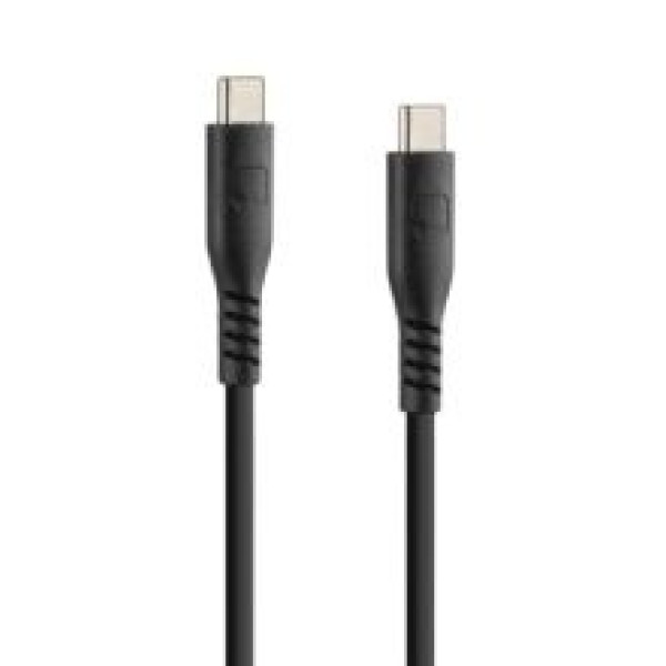 Кабель USB типу C з виходом USB типу C Лампа 20 см силіконовий чорний
