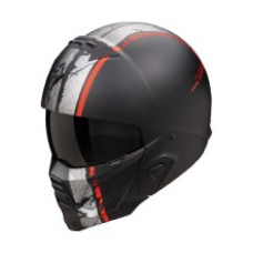 Модульний шолом Scorpion Exo-Combat II Lord чорний-червоний матовий