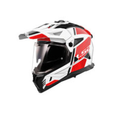 Шолом adventure LS2 MX702 Pioneer II Hill біло-червоний