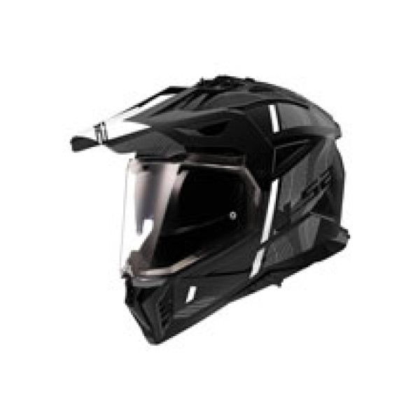 Шолом adventure LS2 MX702 Pioneer II Hill чорний-білий матовий