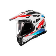 Шолом adventure LS2 MX702 Pioneer II Namib біло-синьо-червоний