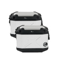 Комплект асиметричних бічних кофрів Hepco&Becker Xplorer 30/40 Срібні об'єм: 30 + 40 L