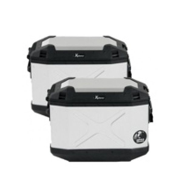 Комплект асиметричних бічних кофрів Hepco&Becker Xplorer 40/30 Срібніоб'єм: 40 + 30 L