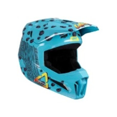 Дитячий кросовий шолом Leatt Moto 3.5 V25 Cheetah з окулярами синій