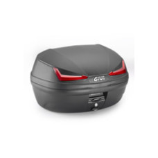 Kufer centralny GIVI E455 Simply IV Monolock чорний з червоними відблисками плита в комплекті; об'єм: 45 літрів
