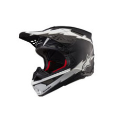 Каска ендуро Alpinestars MX Supertech M10 Ampress чорний-білий матовий