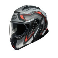 Шолом щелепний Shoei Neotec II Respect TC-5 чорний-сірий-червоний