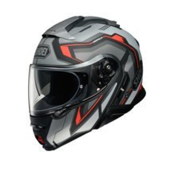 Шолом щелепний Shoei Neotec II Respect TC-5 чорний-сірий-червоний
