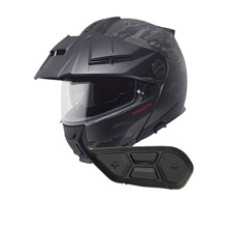 Комплект: шолом з підборіддям Schuberth E2 Atlas чорний-сірий + спеціальний мотоциклетний інтерком Schuberth SC2