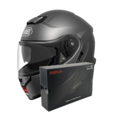 Комплект: шолом з підборіддям Shoei Neotec 3 антрацитовий + спеціалізований мотоінтерком Sena SRL 3