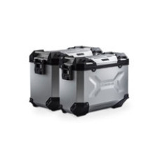 Комплект: бічні кофри TRAX ADV + кріплення PRO 45/37 L Sw-Motech Aprilia Tuareg 660 (21-) (об'єм 37 і 45 L) срібні