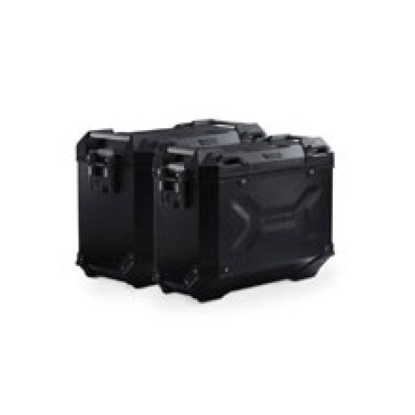 Комплект: бічні кофри TRAX ADV + кріплення PRO 45/37 L SSw-Motech Aprilia Tuareg 660 (21-) (об'єм 37 і 45 L) чорні