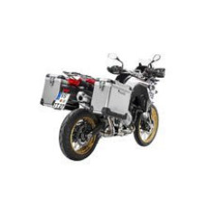 Комплект: бічні алюмінієві кофри сріблясті Zega Pro + чорні стійки Touratech для BMW F850GS/ Adventure/ F750GS/ F900GS Adventure/ F800GS (24-) (38+45L)