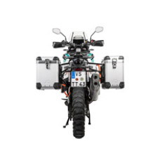 Комплект: бічні алюмінієві кофри сріблясті Zega Pro + чорний стелаж Touratech KTM Super Adventure 1290 S/R (21-) об'єм: 38+45л
