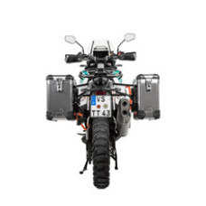Комплект: бічні алюмінієві кофри срібні Zega Pro + чорний стійка Touratech KTM Super Adventure 1290 S/R (21-) об'єм: 31+38л