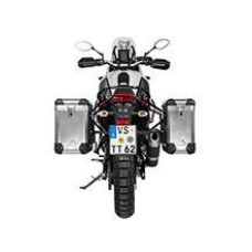 Комплект: бічні алюмінієві кофри сріблясті Zega Pro + чорні стелажі Touratech Yamaha Tenere 700 / World Raid (31+38L)