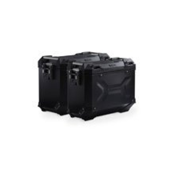 Комплект: бічні кофри + стійка PRO TRAX ADV 45/37 L для мотоцикла Voge 650DS R810C / 650 DSX (21-) чорний об'єм 45 + 37 L