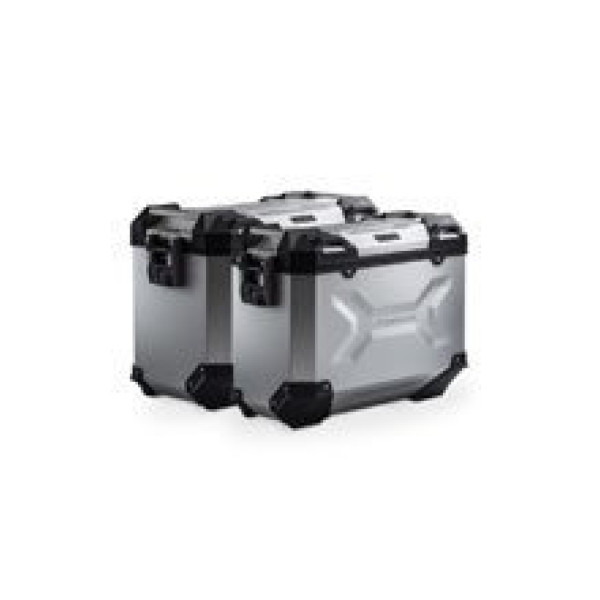 Комплект: бічні кофри + кріплення PRO TRAX ADV 45/37 L для мотоцикла Voge 650DS R810C / 650 DSX (21-) сріблясті об'єм 45 + 37 L