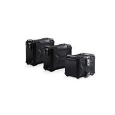 Комплект: бічні кофри 45/37L + центральний кофр 38L TRAX ADV+ кріплення SW-MOTECH для мотоцикла Moto Guzzi V85 TT (19-) чорні