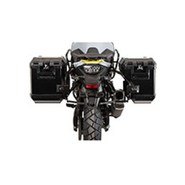 Комплект: бічні кофри + кріплення Hepco&Becker Xplorer Cutout Suzuki V-Strom 800 (24-) чорні