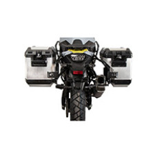 Комплект: бічні кофри + кріплення Hepco&Becker Xplorer Cutout для Suzuki V-Strom 800 DE (23-) сріблясті