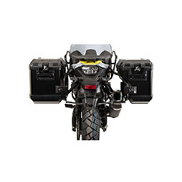 Комплект: бічні кофри + кріплення Hepco&Becker Xplorer Cutout для Suzuki V-Strom 800 DE (23-) чорні