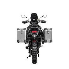 Комплект: бічні алюмінієві кофри срібні Zega Pro + чорні стійки Touratech Triumph Tiger 900 Rally / Pro / GT / GT Pro (20-) (31+38L)