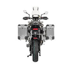 Комплект: бічні алюмінієві кофри срібні Zega Pro + срібні стійки Touratech для Triumph Tiger 900 Rally / Pro / GT / GT Pro (20-) (31+38L)