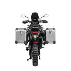 Комплект: бічні алюмінієві кофри срібні Zega Pro + чорні стійки Touratech для Triumph Tiger 900 Rally / Pro / GT / GT Pro (20-) (38+45L)