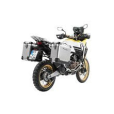 Комплект: бічні алюмінієві кофри срібні Zega Pro + чорні стелажі Touratech для Honda CRF1000L Africa Twin (18-) / CRF1000L Adventure Sports (31+38L)