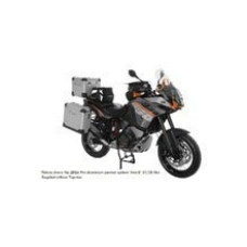Комплект: бічні алюмінієві кофри чорні Zega Pro + срібні кріплення Touratech KTM 1050 Adventure/ 1090 Adventure/ 1290 Super Adventure (-20)/1190 Adventure/R (31+38L)