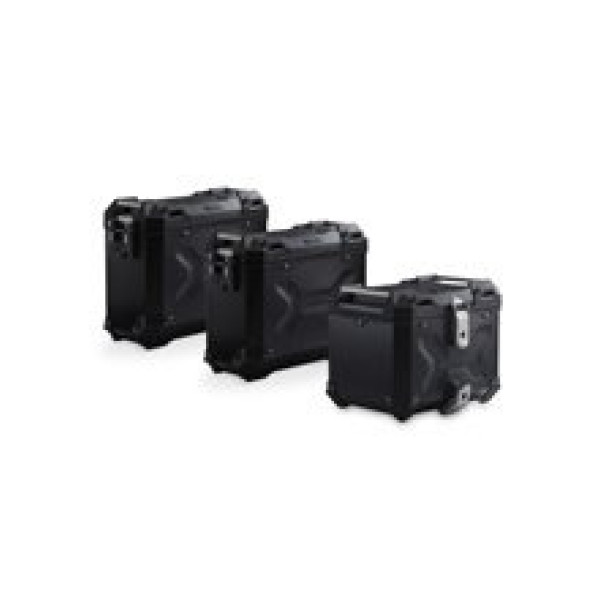 Комплект: бічні кофри + центральний кофр + кріплення TRAX ADV SW-MOTECH для мотоцикла BMW F 750/ 850 GS 18-, F 800 GS 24- чорні