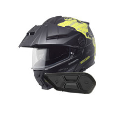 Комплект: шолом з підборіддям Schuberth E2 Atlas чорний-жовтий + спеціалізований мотоінтерком Schuberth SC2