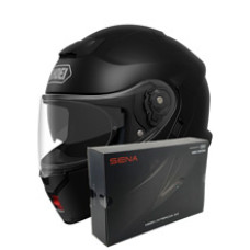 Комплект: шолом з щелепою Shoei Neotec 3 чорний матовий + спеціальний мотоінтерком Sena SRL 3