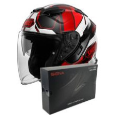 Комплект: відкритий шолом Shoei J-Cruise 3 Whizzy TC-1 + спеціалізований мотоінтерком Sena SRL 3