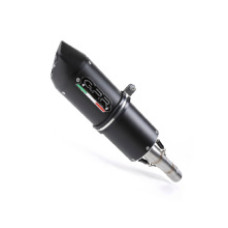 Подвійний Труба G.P.R Furore Evo4 Nero Slip-On, Чорний Алюміній - Aprilia Shiver 750 - Gt 07-16