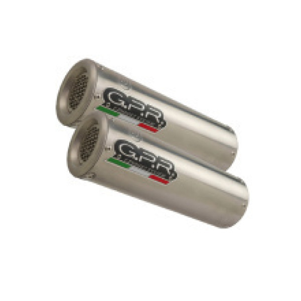 Подвійний глушник G.P.R M3 Inox Slip-On, Нержавіюча сталь - Ducati 1098 06-12