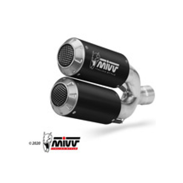 Глушники мотоциклов Slip-On Line (MK3) MIVV для Ducati Hypermotard 939 (16-18) чорні
