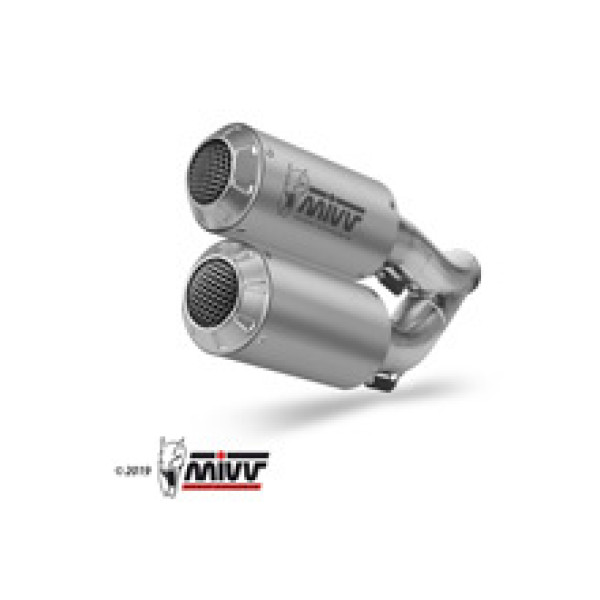 Випускні системи Slip-On Line (MK3) MIVV для Ducati Hypermotard 939 (16-18) сріблясті