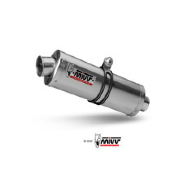 Глушники мотоциклов Slip-On Line (Oval) MIVV для Honda Hornet 900 (02-06) срібні