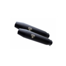 Подвійний глушник G.P.R Deeptone Black Cafè Racer Slip-On, Нержавіюча сталь - Triumph Daytona 955I 97-06