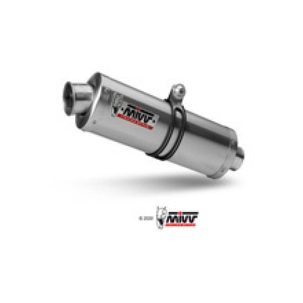 Вихлопні системи Slip-On Line (Oval) MIVV для Yamaha XT 660 R / X (04-16) сріблясті