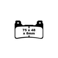 Гальмівні колодки EBC EPFA390HH 75 x 48 x 8mm на перед