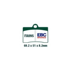 Гальмівні колодки EBC FA095 69.2 x 51 x 8.2mm на перед.