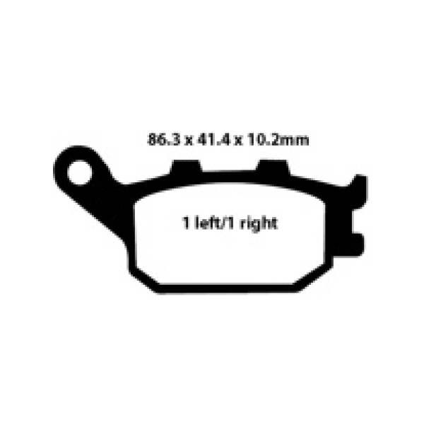 Гальмівні колодки EBC FA174HH 86.3 x 41.4 x 10.2mm на зад