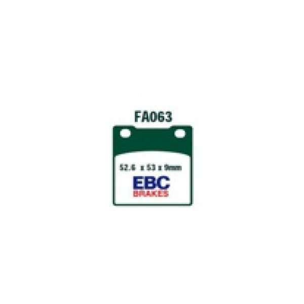 Гальмівні колодки EBC FA063V 52.6 x 53 x 9mm на зад