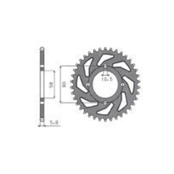 Зубчастий вінчик SUNSTAR 1-3079 41 зуб