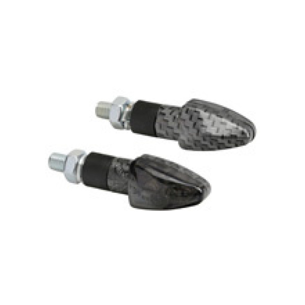 Поворотники Лампа Atom 12V LED чорнo-сірі